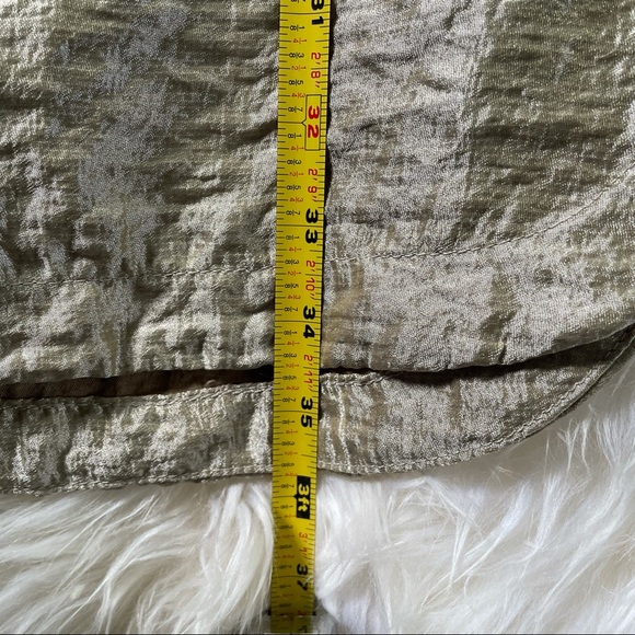J.Crew Soft Gold Lame' Shirt Dress Sz 4 - Picture 8 of 10